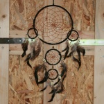 Dream Catcher met kralen zwart Ø 21cm 